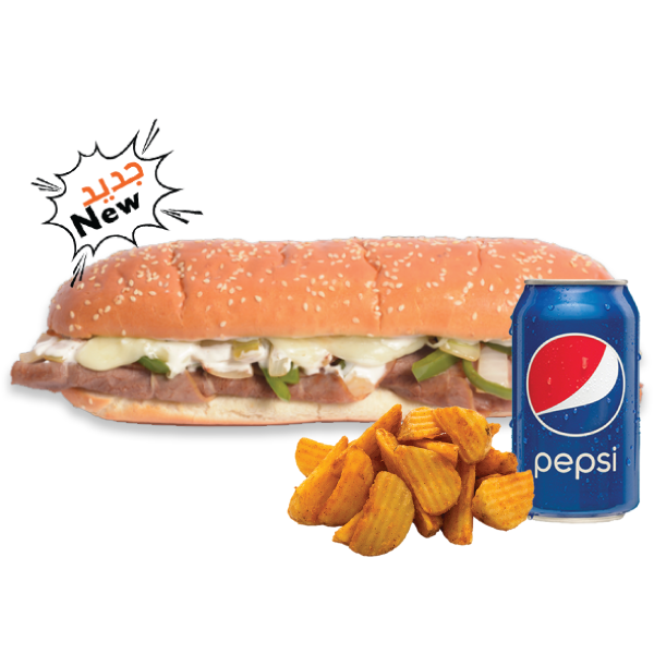 Philly Steak Beef with Cheese Sandwich Combo Image